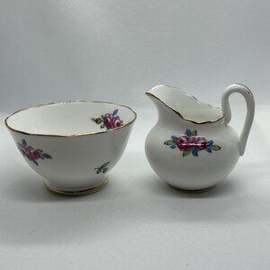 New Chelsea Staffs Fine Bone China Miniature Pitcher And Bowl Cream & Sugar
